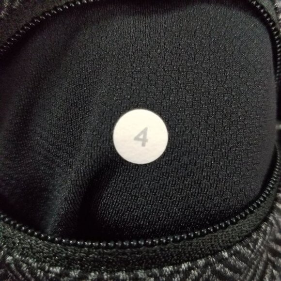 Lululemon Pace Rival Crop 22" Leggings Size 4 Giant Herringbone Heathered Black - Picture 6 of 8